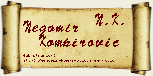 Negomir Kompirović vizit kartica